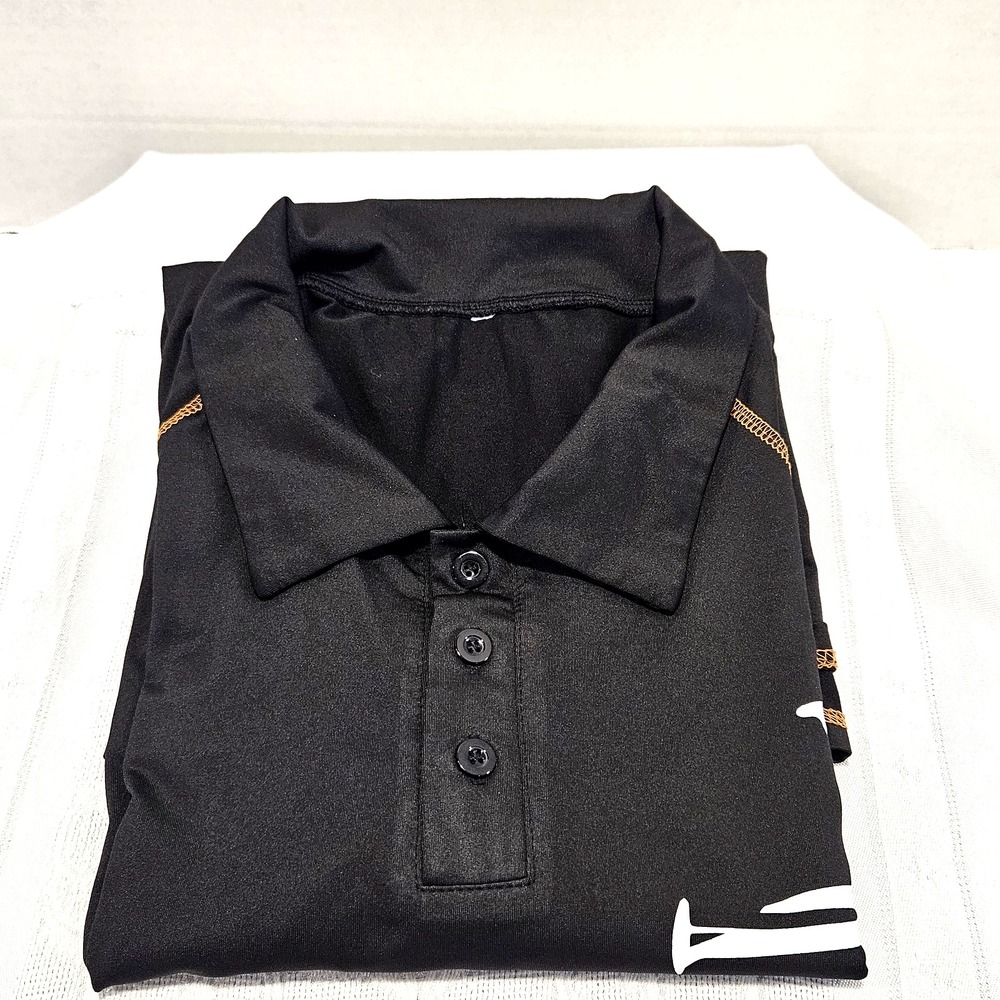 Unbranded Men's Black & White Christian Patriotic Polo L/XL Fit